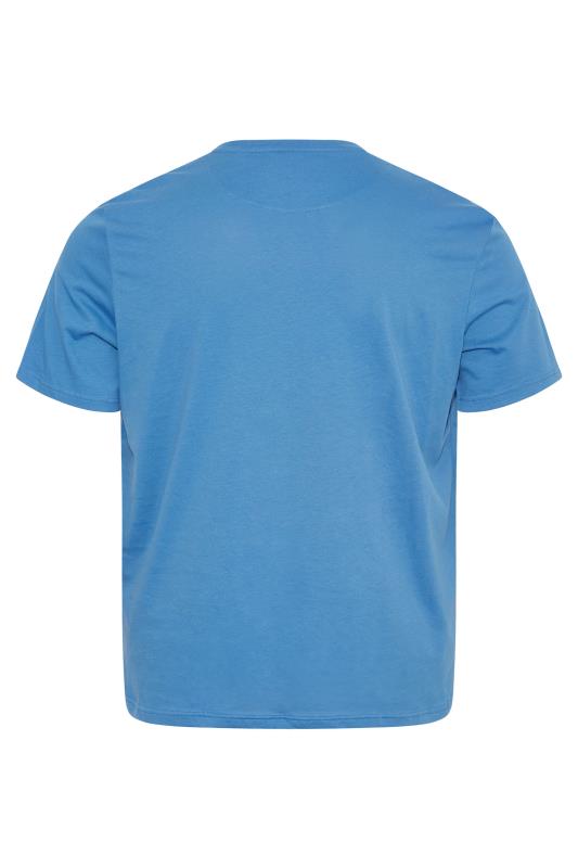LYLE & SCOTT Big & Tall Blue Crew Neck T-Shirt 4