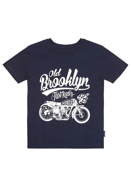 Men's  BadRhino Big & Tall Boys Navy Blue Matching Old Brooklyn T-Shirt