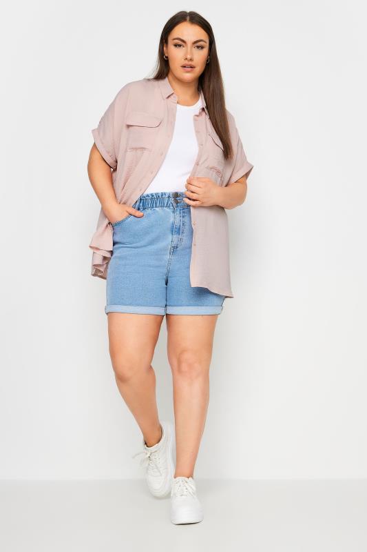 YOURS Plus Size Pink Utility Shirt | Yours Clothing 3