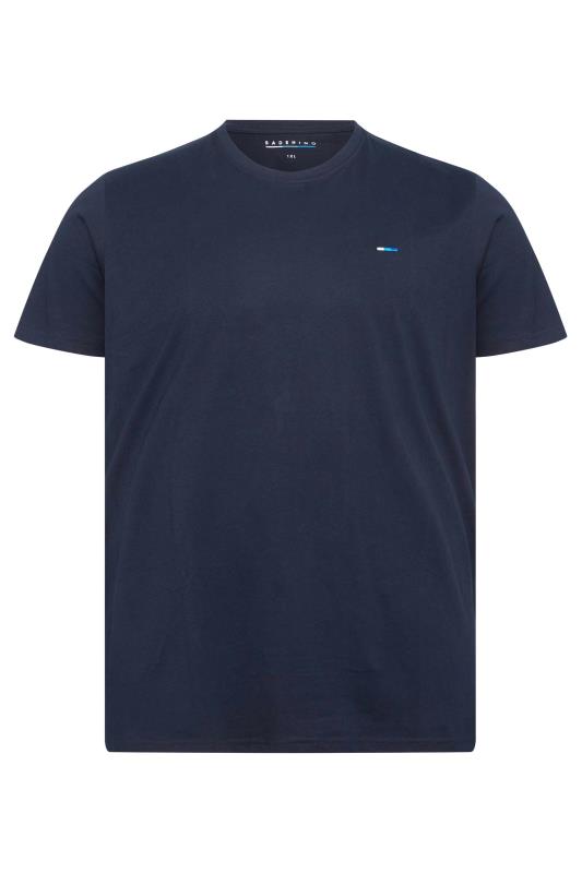 BadRhino Big & Tall Navy Blue Plain T-Shirt 2