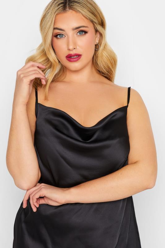 LIMITED COLLECTION Plus Size Black Cowl Neck Dress | Yours Clothing  5
