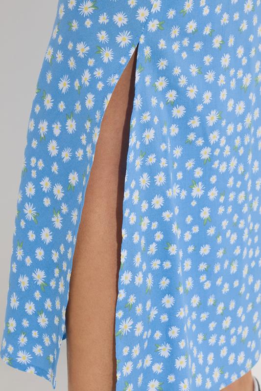 PixieGirl Petite Women's Blue Floral Midi Skirt | PixieGirl 4
