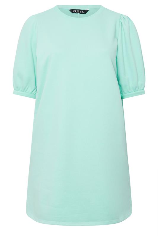 YOURS Plus Size Green Balloon Sleeve Dress | Yours Clothing 5