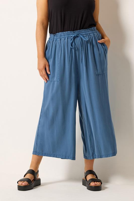  YOURS Jupe-culotte bleu moyen en chambray