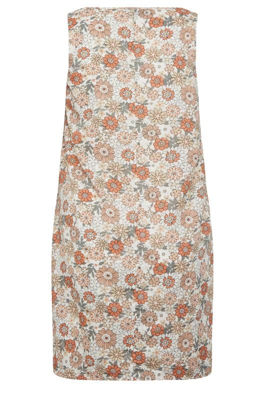 YOURS Plus Size Orange Floral Print Pocket Dress | Yours Clothing 7