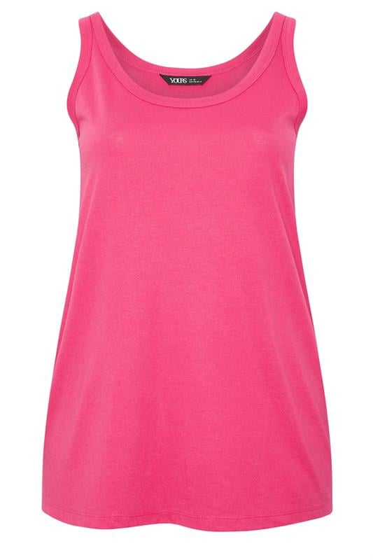 YOURS Plus Size Pink Core Vest Top | Yours Clothing 5