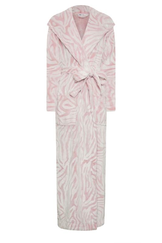 LTS Tall Pink Zebra Print Maxi Dressing Gown | Long Tall Sally 5