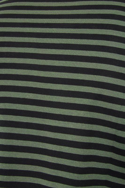 Curve Green & Black Stripe Long Sleeve T-Shirt 4