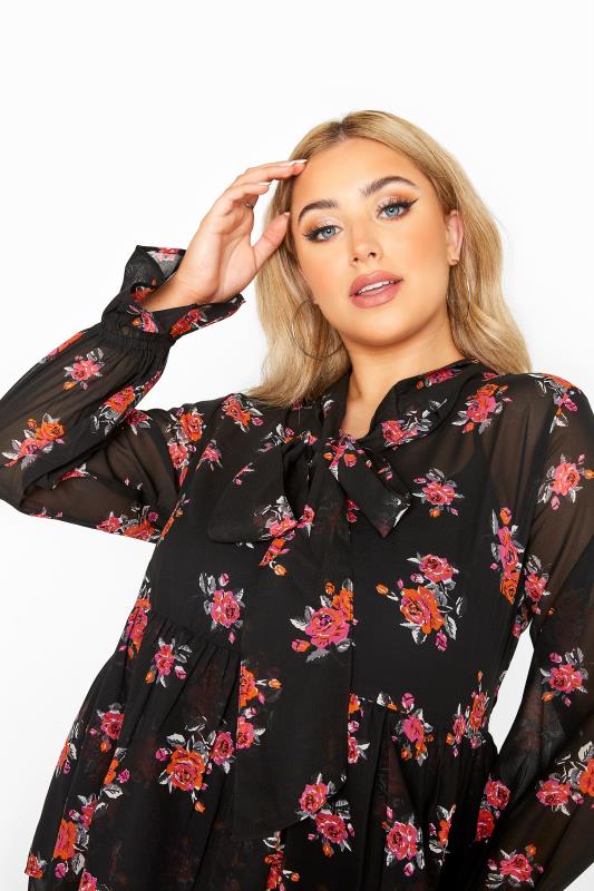 LIMITED COLLECTION Black Floral Tiered Bow Blouse_D.jpg