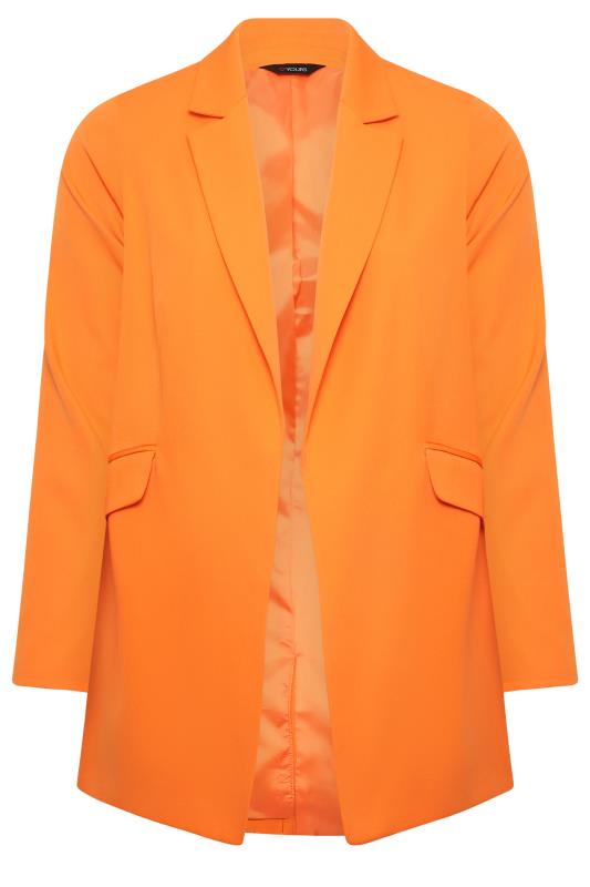 YOURS Plus Size Curve Orange Tailored Blazer 6