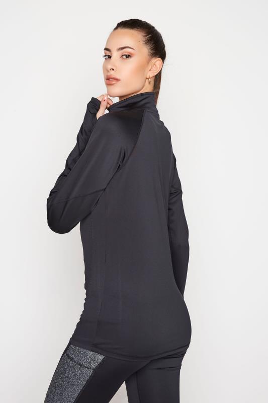 LTS ACTIVE Tall Black Funnel Neck Running Top 3