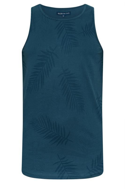 Men's  BadRhino Big & Tall Navy Blue Print Vest Top