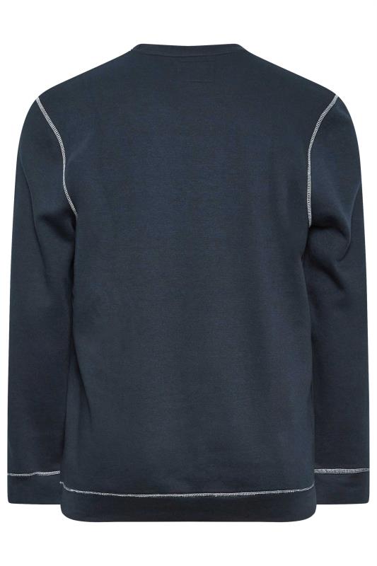 BadRhino Navy Blue Contrast Stitch Sweatshirt | BadRhino 4
