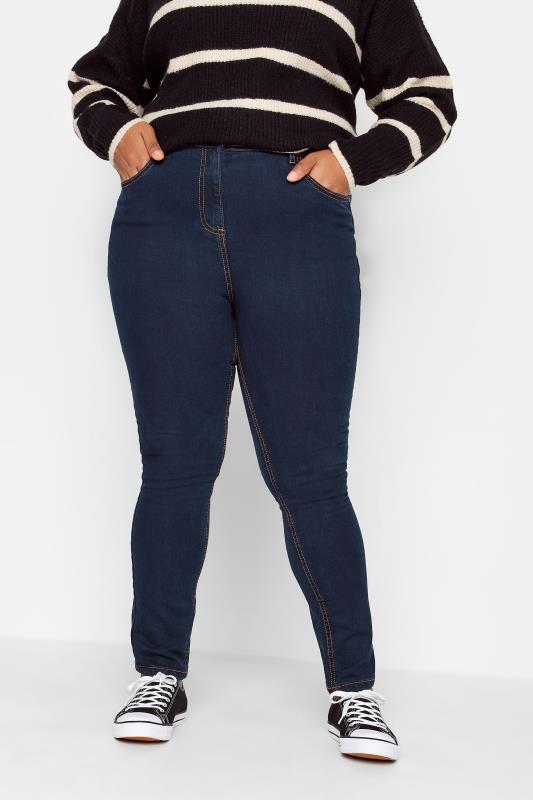  Grande Taille YOURS Curve Indigo Blue Straight Leg Fit Stretch RUBY Jeans