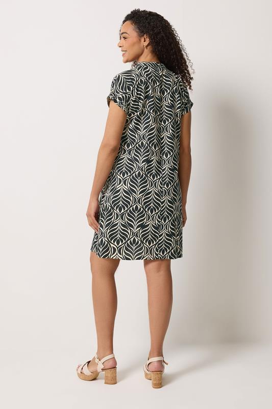 M&Co Women's Black Leaf Print Mini Dress | M&Co 4
