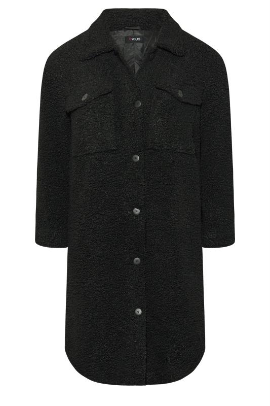 Plus Size Black Teddy Midi Shacket | Yours Clothing 6