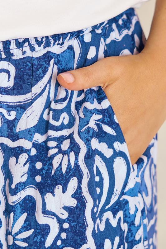 EVANS Plus Size Blue Abstract Print Set | Evans 7