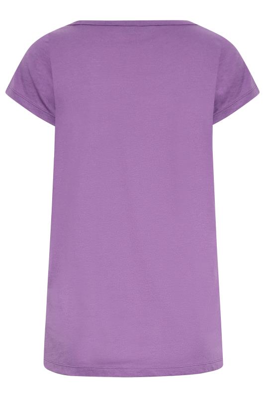 YOURS Curve Plus Size Essential Purple T-Shirt | Yours Clothing  6