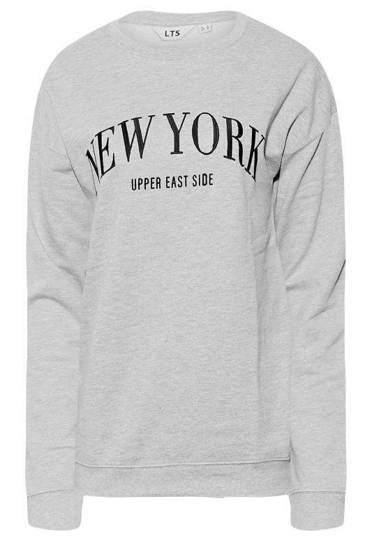 LTS Tall Grey 'New York' Marl Sweatshirt 6