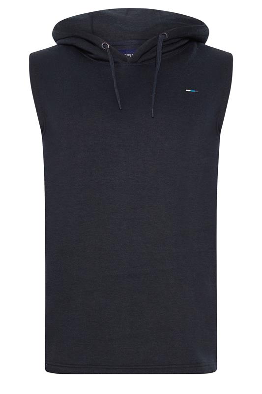 BadRhino Big & Tall Navy Blue Sleeveless Hoodie | BadRhino 5