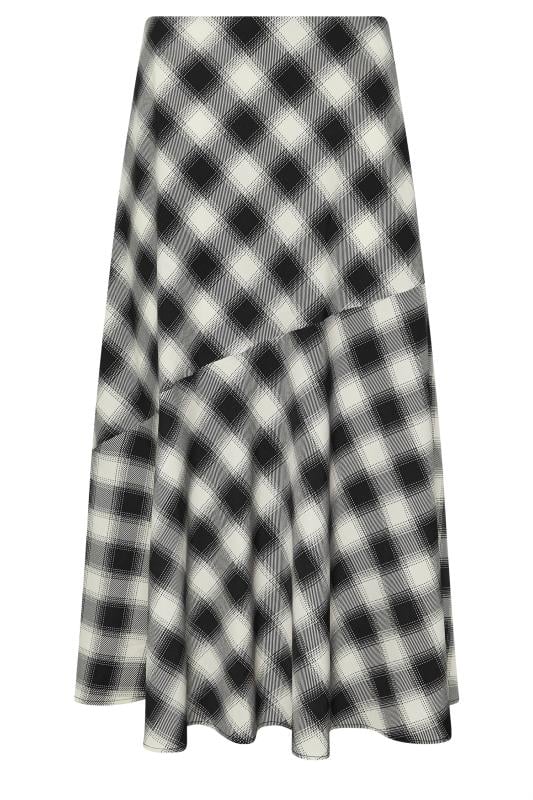 LTS Tall Black Check Print Tiered Midaxi Skirt | Long Tall Sally 6