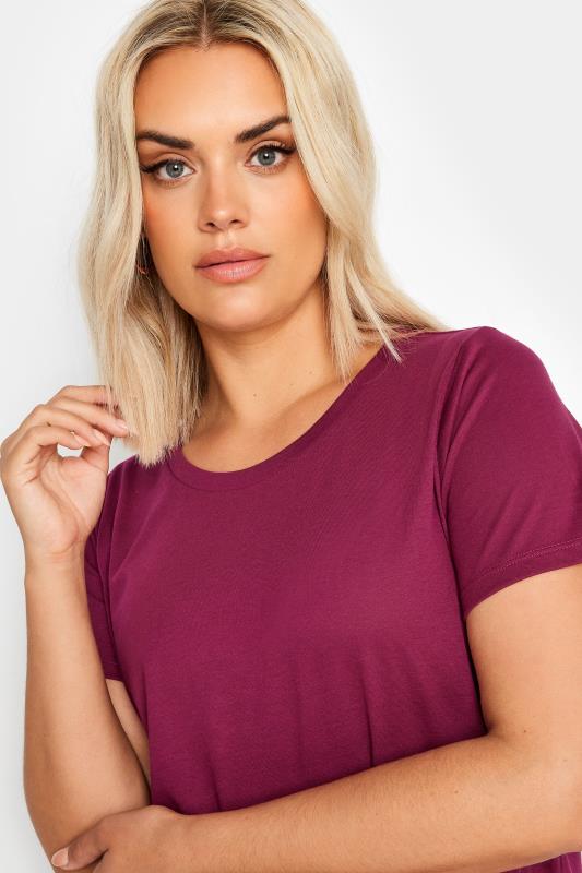 YOURS Plus Size Purple Core T-Shirt | Yours Clothing 4