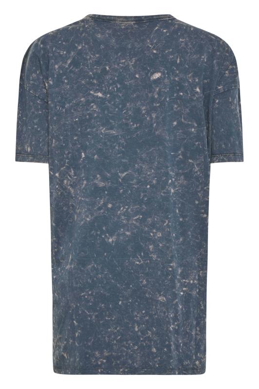 LTS Tall Women's Navy Blue Acid Wash Oversized T-Shirt | Long Tall Sally  6