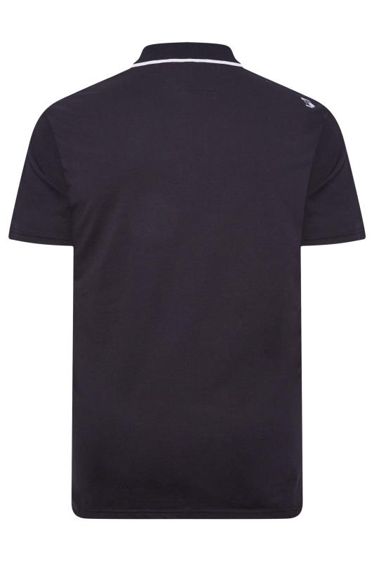 D555 Big & Tall Navy Blue Jersey Polo Shirt | BadRhino 3