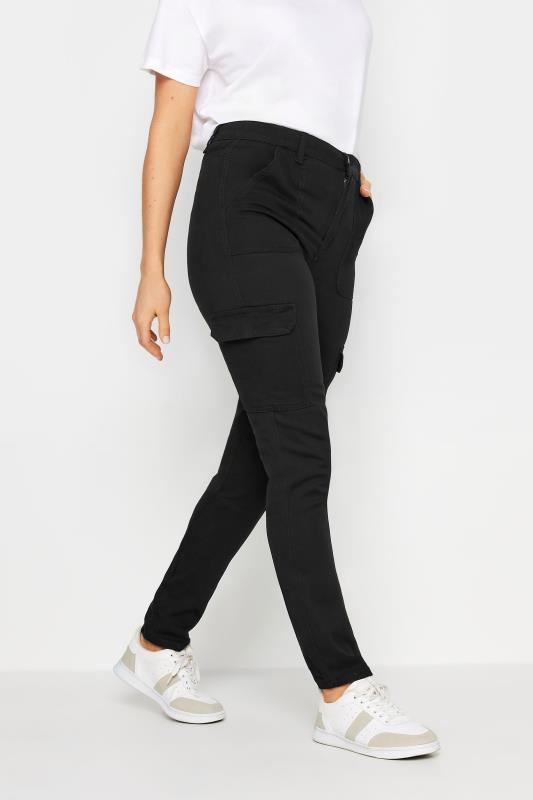 LTS Tall Black Cargo Skinny Jeans | Long Tall Sally  1