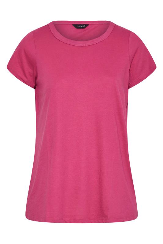 YOURS Curve Plus Size 3 PACK Green & Pink Essential T-Shirts | Yours Clothing  11