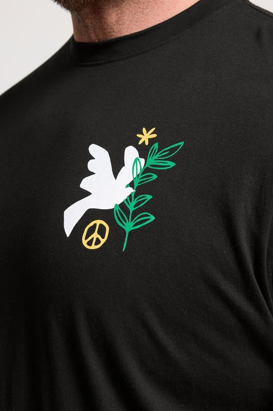 BadRhino Big & Tall Black Dove Graphic T-Shirt | BadRhino 6