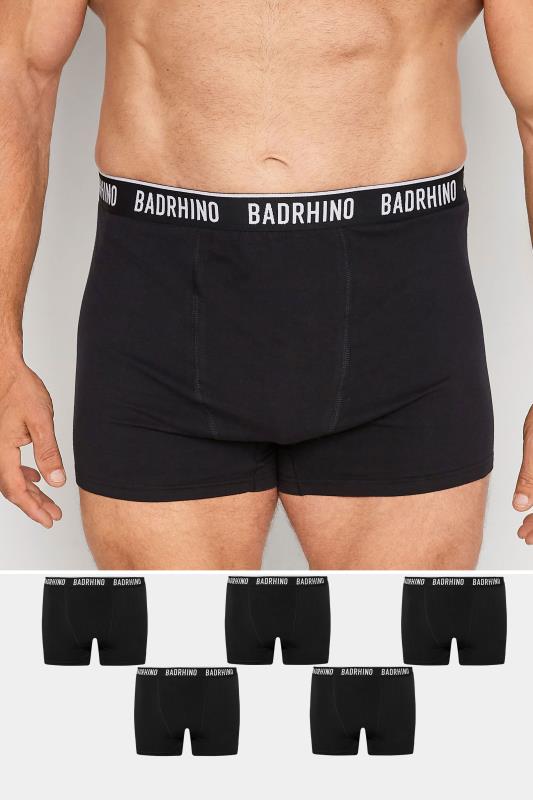  Grande Taille BadRhino Big & Tall 5 PACK Black Boxers