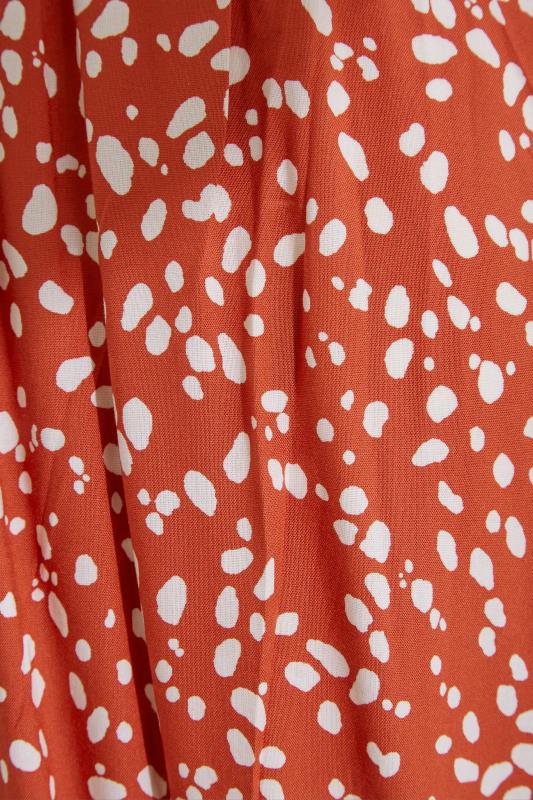 Curve Orange Dalmatian Print Culottes 5