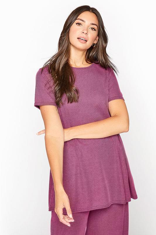 LTS Pink Two Tone Swing Lounge Top | Long Tall Sally  1