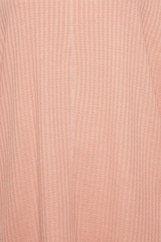 YOURS Plus Size Pink Soft Touch Ribbed Top | Yours Clothing 5