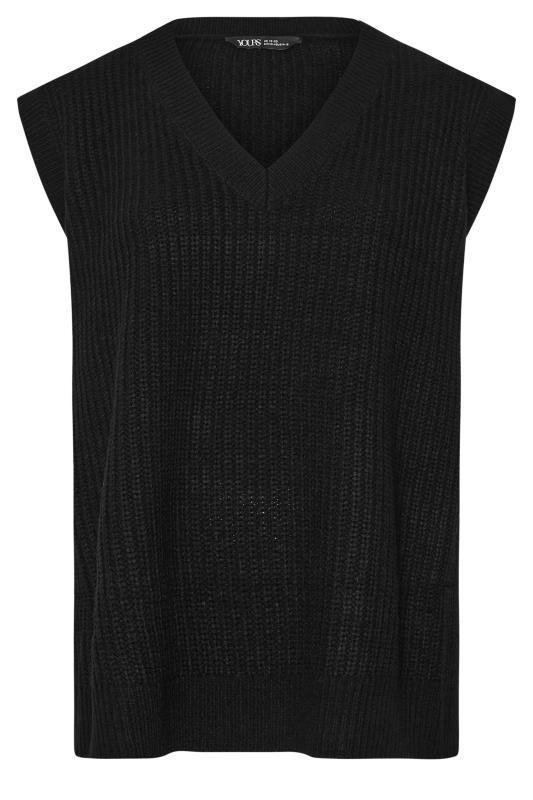 YOURS Curve Black Knitted Vest | Yours Clothing 5