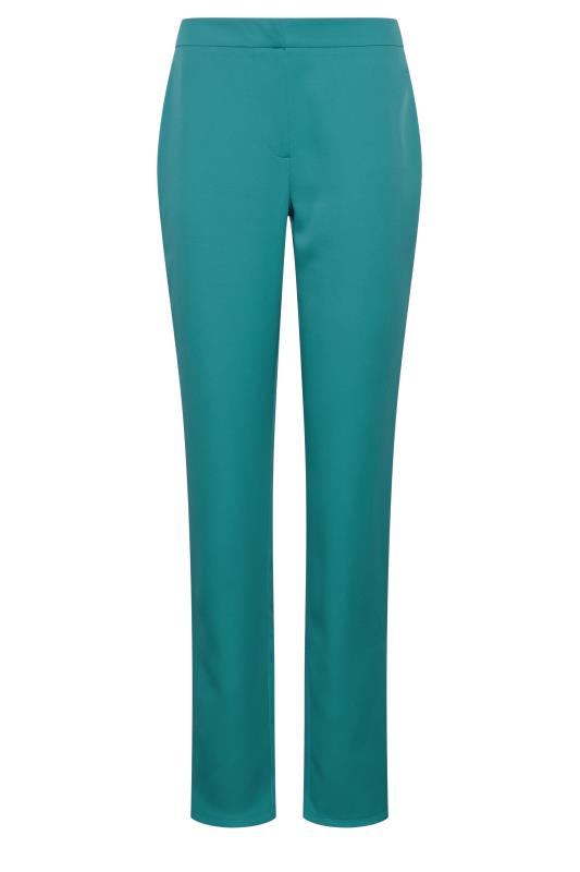LTS Tall Women's Teal Blue Scuba Crepe Slim Leg Trousers | Long Tall Sally 4