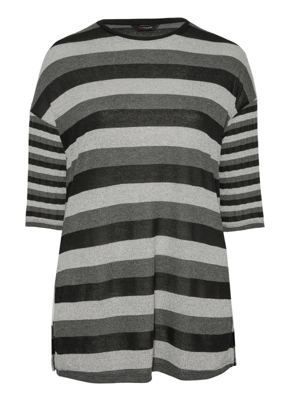 Curve Grey Striped Sweatshirt 6