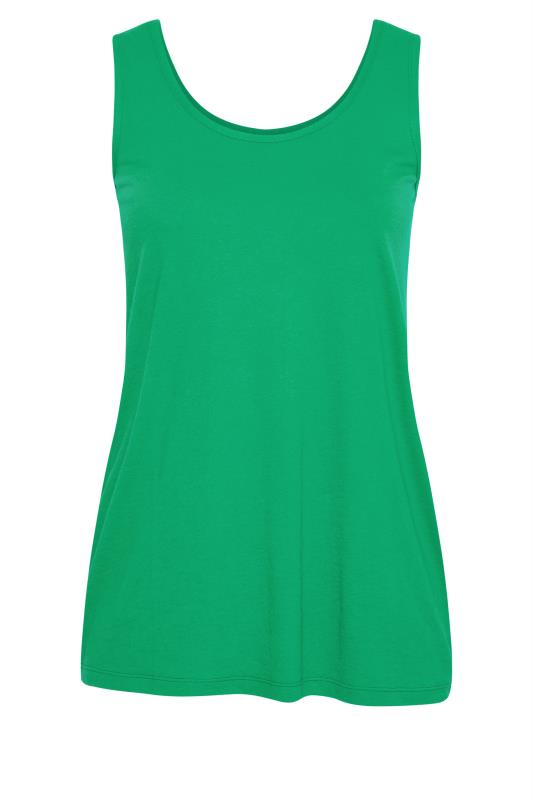 Plus Size Emerald Green Basic Vest Top | Yours Clothing 4