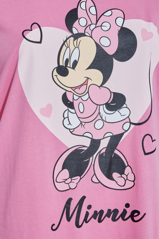 DISNEY Plus Size Pink Minnie Mouse Heart Nightdress | Yours Clothing 5