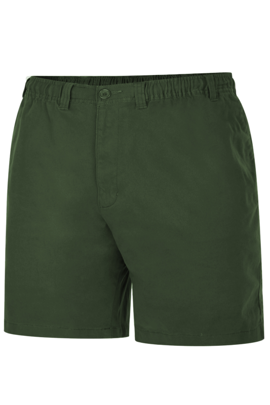 ESPIONAGE Big & Tall Khaki Green Stretch Shorts 1
