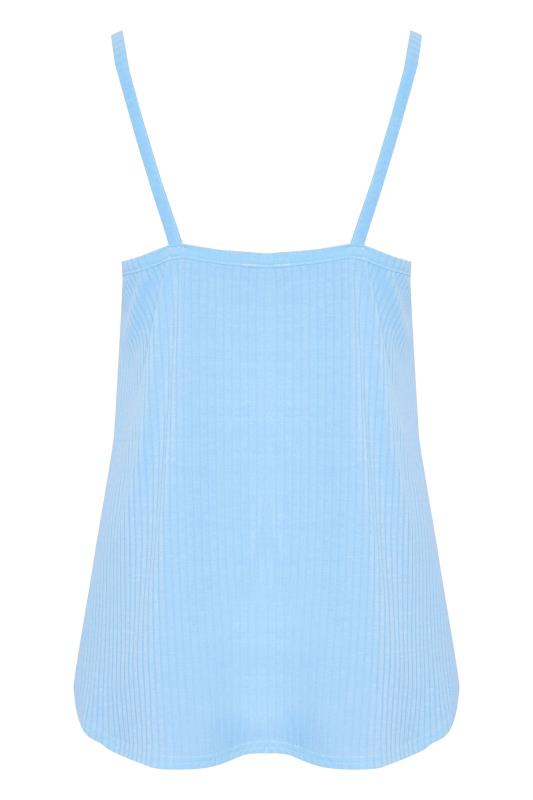 LIMITED COLLECTION Curve Light Blue Rib Swing Cami Top 6