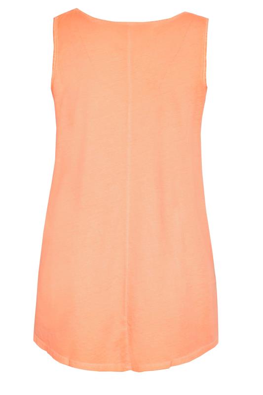 Curve Neon Orange Cut Out Strap Vest Top 7