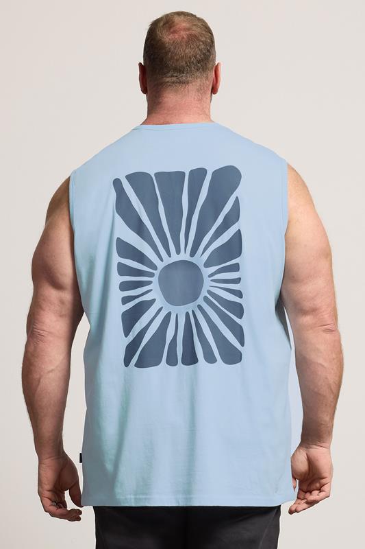 BadRhino Big & Tall Blue Extra Long Sun Tonal Muscle Vest | BadRhino 2