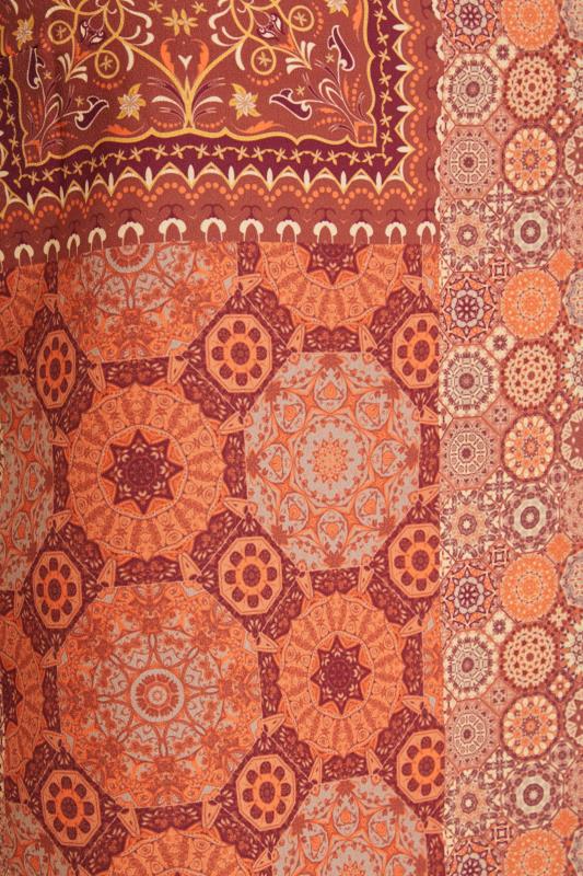 Petite Orange Tile Print Cross Back Cami Top | PixieGirl  4