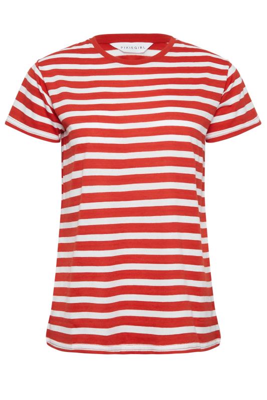 2 PACK PixieGirl Red Stripe Print T-Shirts | PixieGirl 9