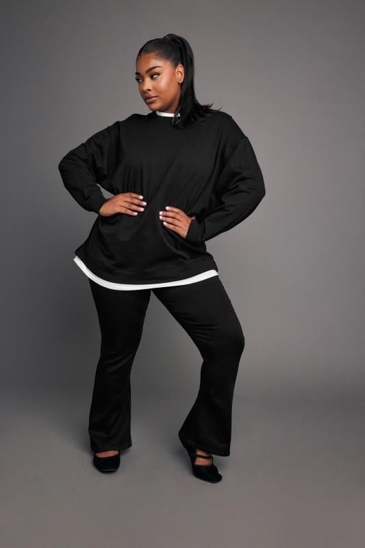 YOURS Plus Size Black Bootcut Jeggings | Yours Clothing  2