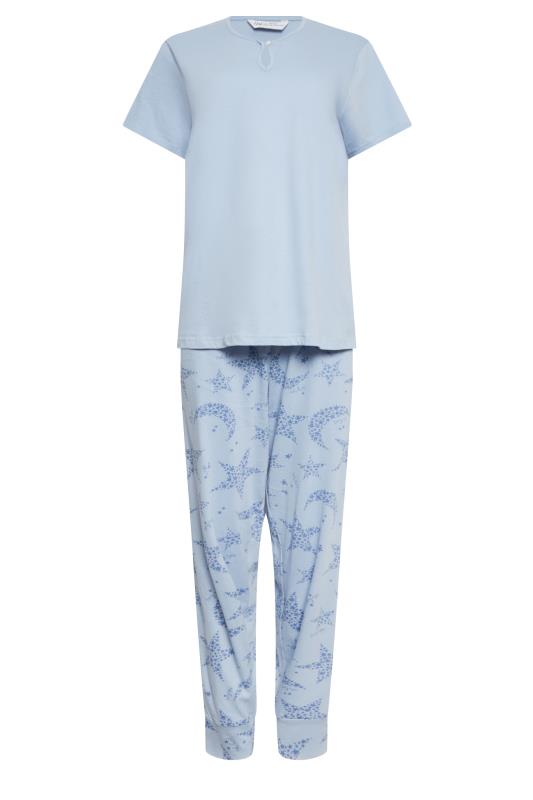 M&Co Blue Cotton Womens Star Print Pyjama Set | M&Co 8