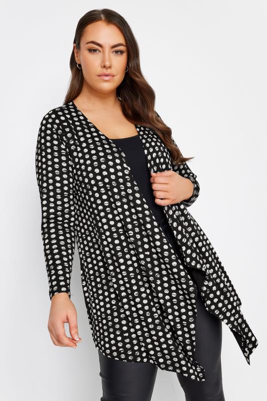  Grande Taille YOURS Curve Black Dot Printed Cardgian