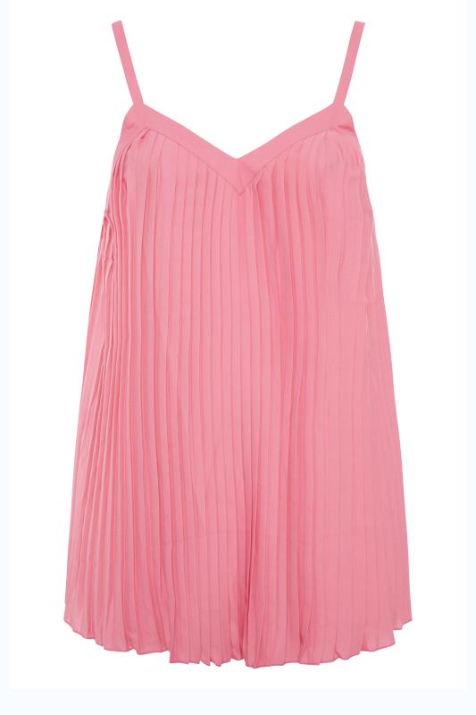 YOURS LONDON Pink Pleated Front Cami_f.jpg